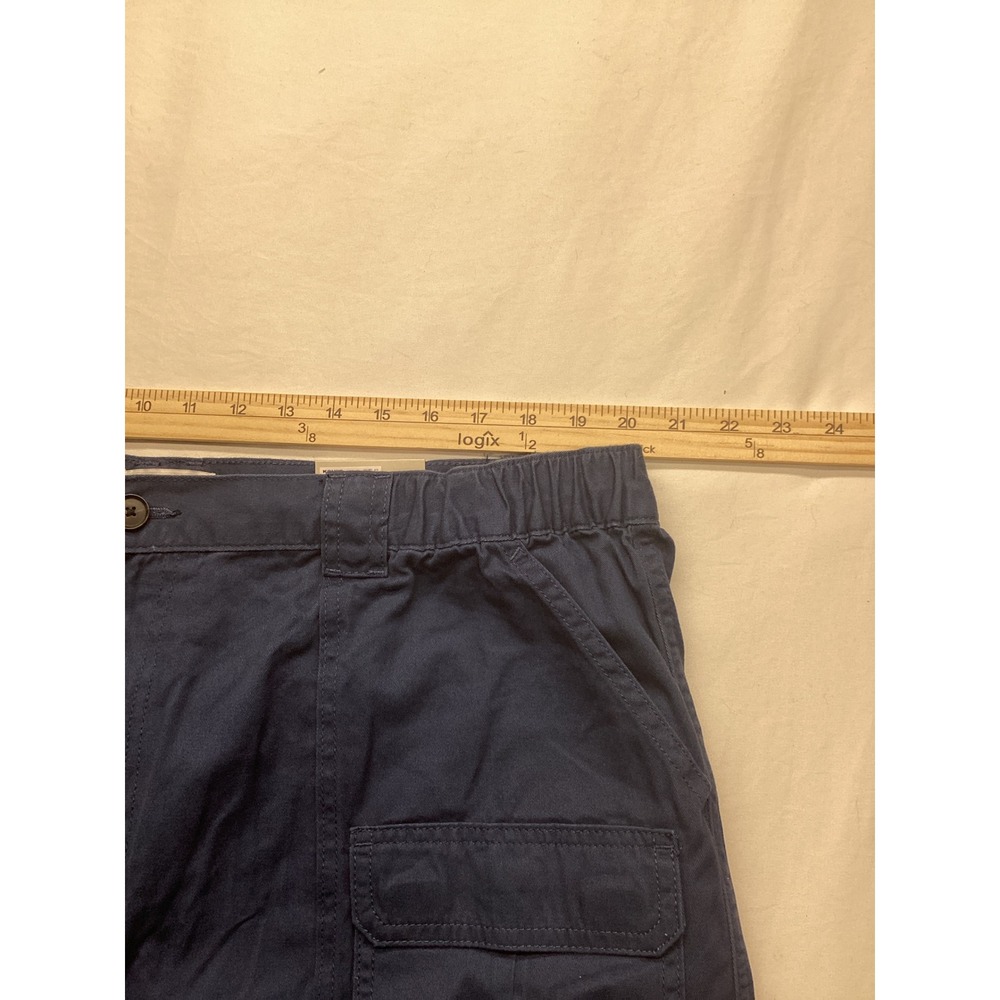 Croft & Barrow Mens Side Elastic Cargo Shorts Navy Blue Size 42 MC01X100RS NWT - Picture 5 of 6